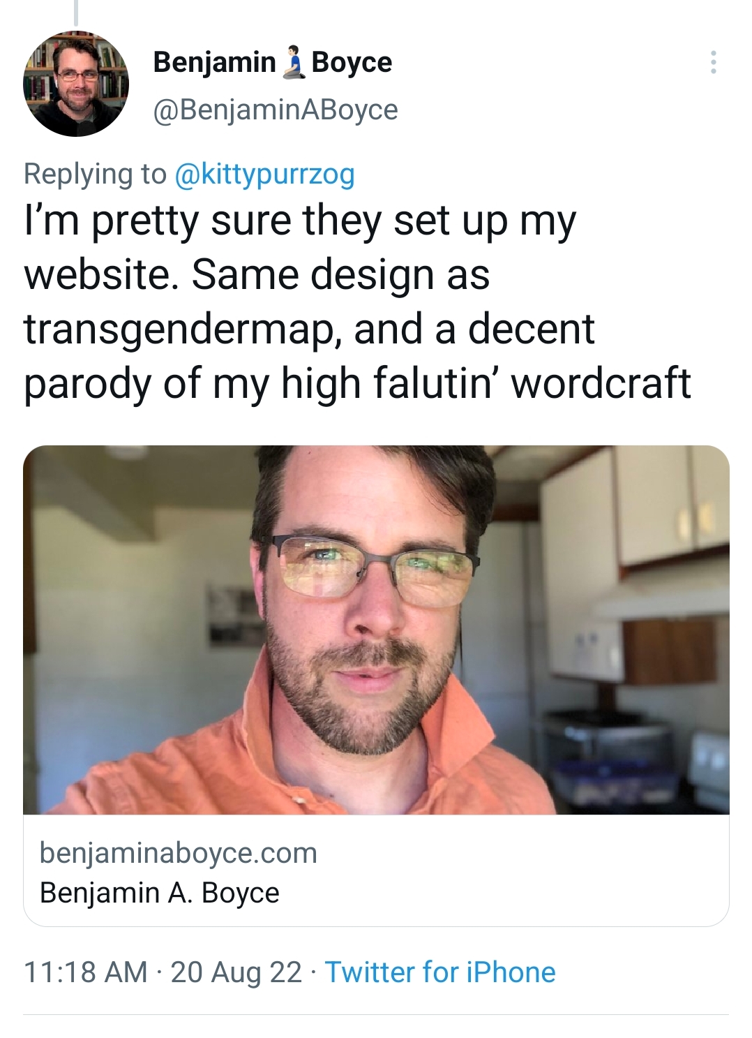 Bejamin Tter Benjamin Tweets Boyce on the Twitter - Benjamin A. Boyce
